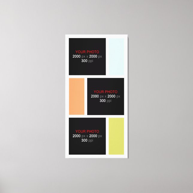 Lienzo Crear su propio Collage de fotos Personalizado 002 (Anverso)