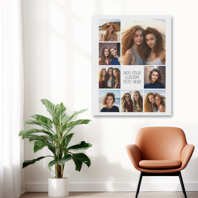 Lienzo Crear un Collage de fotos Personalizado con 8 foto (Photo Collage Wall Art - personalize your own design)