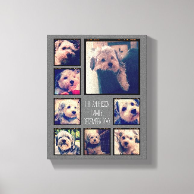 Lienzo Crear un Collage de fotos Personalizado con 8 foto (Anverso)