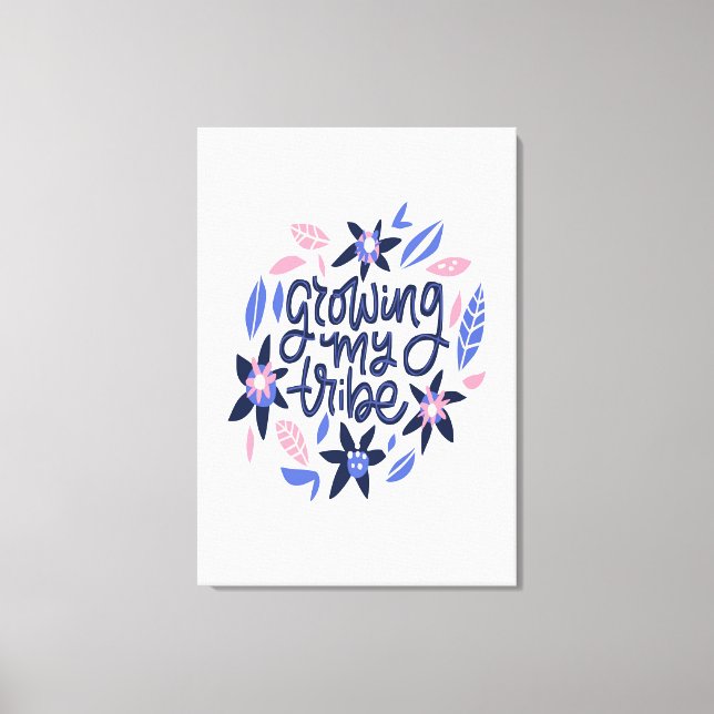Lienzo Crecer mi tribu (Anverso)