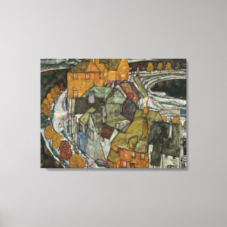 Lienzo Creciente de Casas II, Ciudad Isla de Egon Schiele