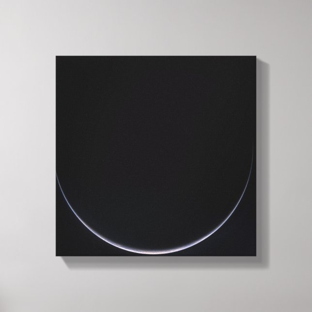 Lienzo Creciente de la Tierra iluminado por el sol (Anverso)