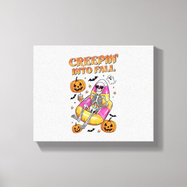 Lienzo Creepin retro en Halloween otoñal (Anverso)