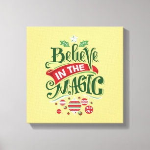 Lienzo Creer en la tipografía del Navidad mágico