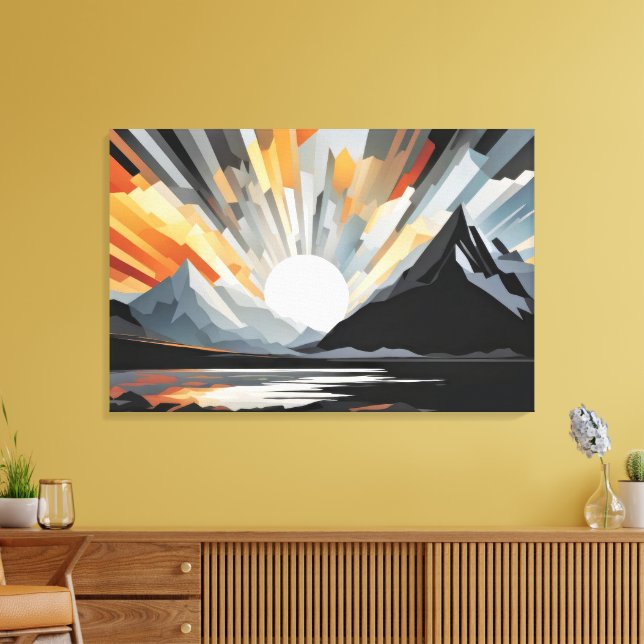 Lienzo Crepúsculo abstracto (Insitu (Sala de estar))