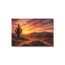 Crepúsculo del Desierto: El Majestuoso Saguaro