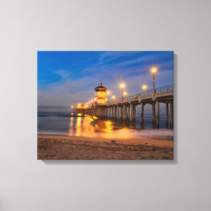 Lienzo Crepúsculo en Huntington Beach California