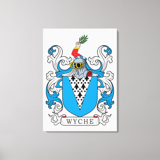 Lienzo Crest de familia Wyche (Anverso)