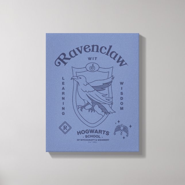Lienzo Crest de Sabiduría y Ingenio de RAVENCLAW™ (Anverso)