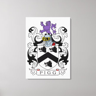 Lienzo Crest familiar de cerdo