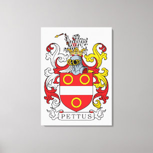 Lienzo Crest familiar de Pettus