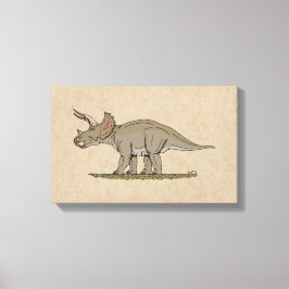 Lienzo Cretácico Dinosaurio Triceratops