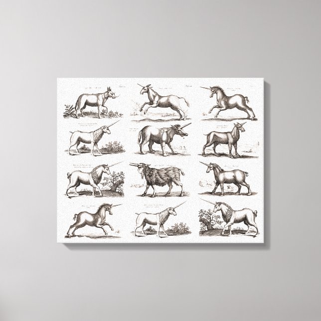 Lienzo Criatura Mítica Clásica Unicorniana (Anverso)