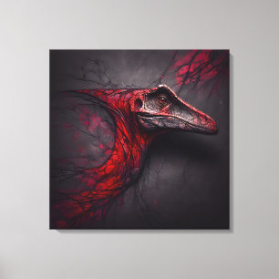Lienzo Crimson Fossil Desconocido - AI Genius