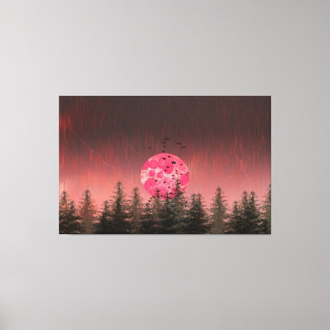 Lienzo Crimson Moon Escape (Anverso)