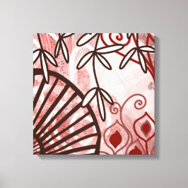 Lienzo Crimson Veil – Abstract Botanical Art Print