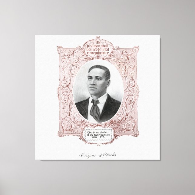Lienzo Crispus Attucks: Mártir de la Revolución Americana (Anverso)