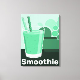 Lienzo Cristal Black-White-Green Kitchen Wall Art -Canvas