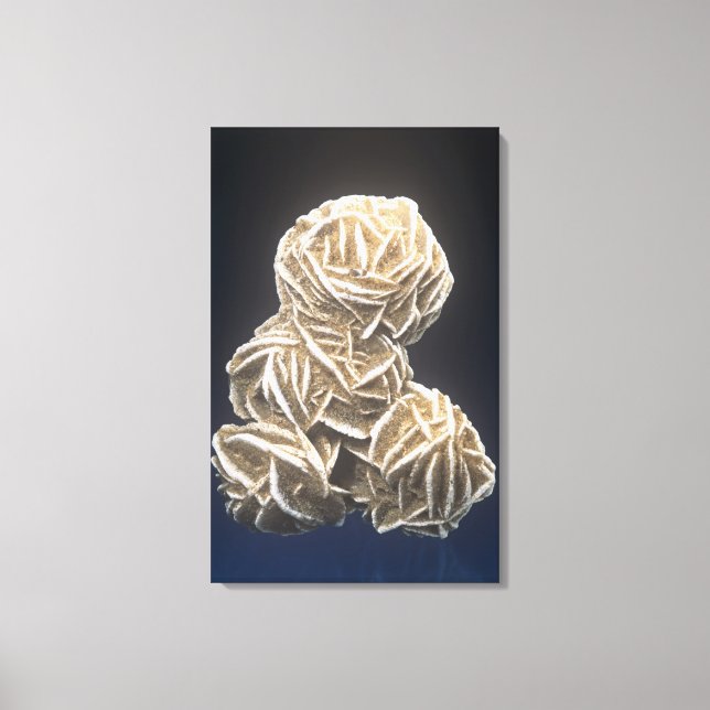 Lienzo Cristales de barita con Gypsum, Norman, Oklahoma,  (Anverso)