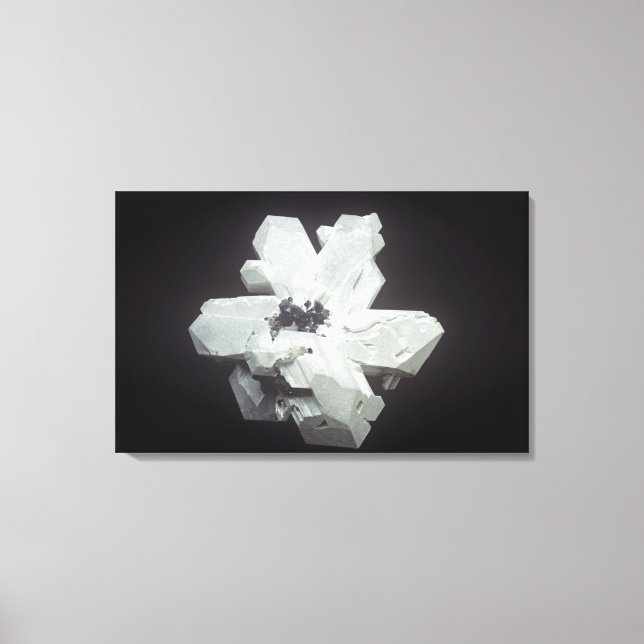 Lienzo Cristales de cerussita (PbC03, Carbonato de plomo) (Anverso)