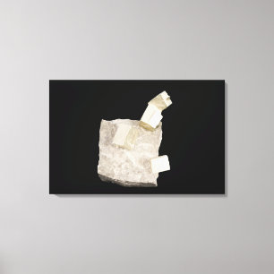 Lienzo Cristales de la pirita en pizarra