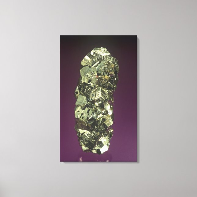 Lienzo Cristales de pirita, Perú, Sudamérica (Anverso)