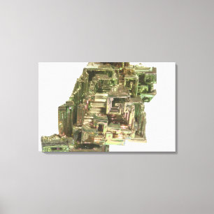 Lienzo Cristales del bismuto con un deslustre iridiscente