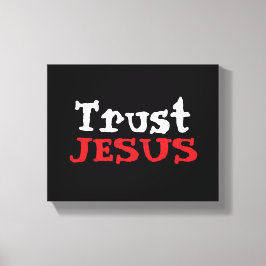 Lienzo Cristianismo ‘Confía en JESÚS’ Rojo Negro Blanco