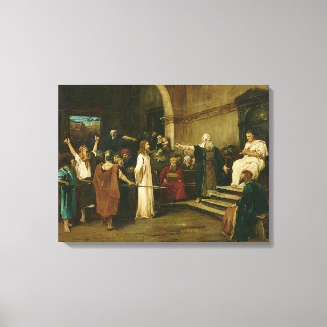 Lienzo Cristo antes del Pilato, 1880 (Anverso)