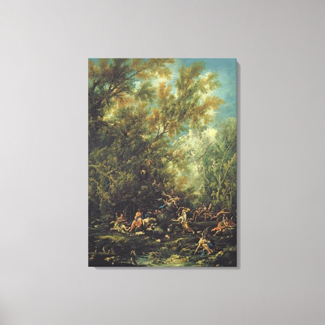 Lienzo Cristo asistido por los ángeles, c.1725-30 (aceite (Anverso)