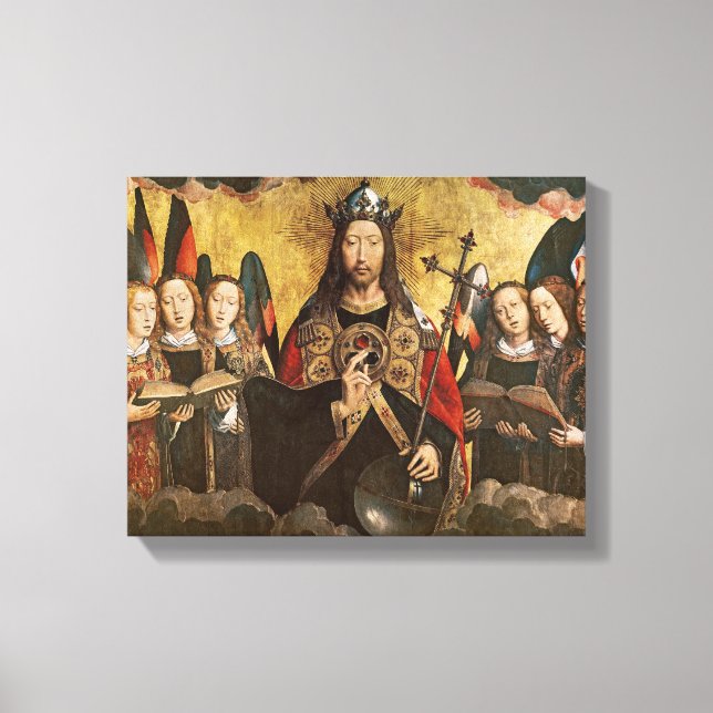 Lienzo Cristo bendecido, panel central de un tríptico (Anverso)