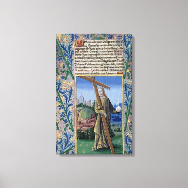 Lienzo Cristo con la cruz y el orbe (Anverso)