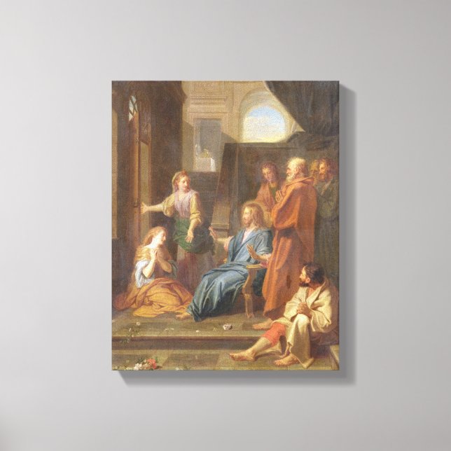 Lienzo Cristo en la Casa de Martha y María (Anverso)