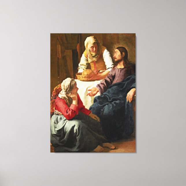 Lienzo Cristo en la Casa de Martha y María (Anverso)