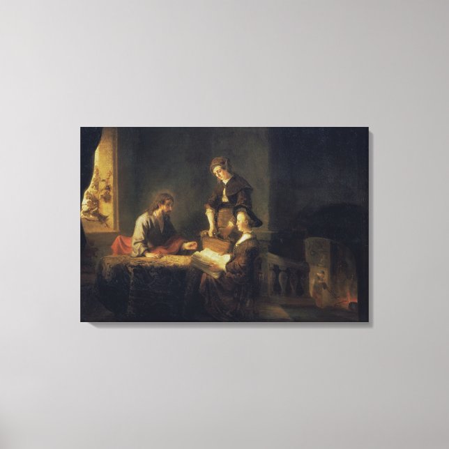 Lienzo Cristo en la Casa de Martha y María (Anverso)