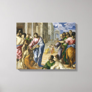 Lienzo Cristo que cura a las persianas