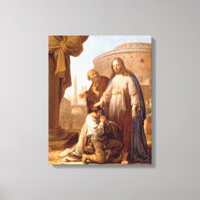 Lienzo Cristo y el joven gobernante rico, 1640 (Anverso)