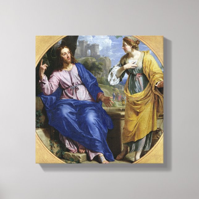 Lienzo Cristo y la mujer de Samaria (Anverso)