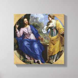 Lienzo Cristo y la mujer de Samaria