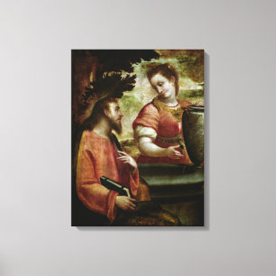 Lienzo Cristo y la mujer de Samaria, c.1575-80
