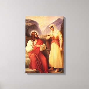 Lienzo Cristo y la samaritana por Christian Schleisner
