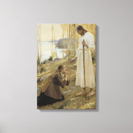 Lienzo Cristo y María Magdalena en el campo finlandés