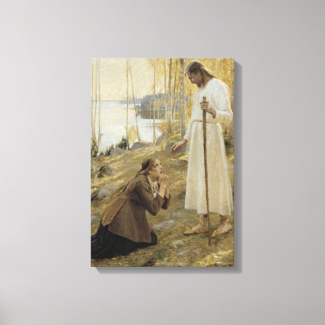 Lienzo Cristo y María Magdalena en el campo finlandés (Anverso)