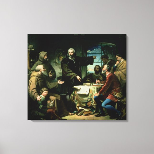 Lienzo Cristóbal Colón en el monasterio de la (Anverso)