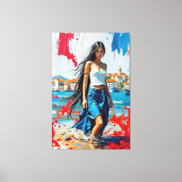 Lienzo Croatia Hrvatska Kroatien Hrv Zagreb Split Flag 