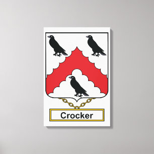 Lienzo Crocker Family Crest