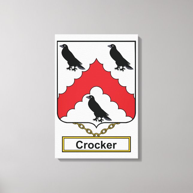 Lienzo Crocker Family Crest (Anverso)