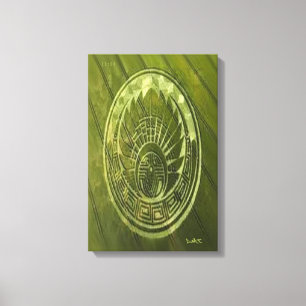 LIENZO CROP CIRCLE CANVAS DMT SPIRITUAL GRAFFITI