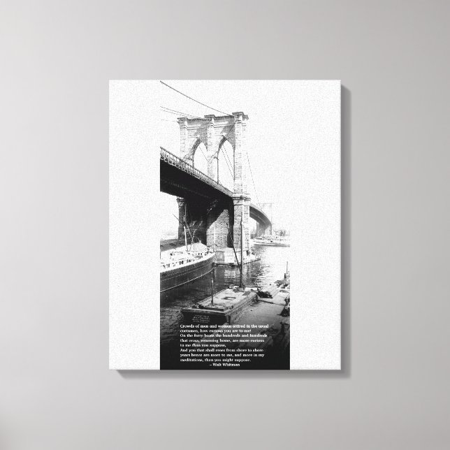 Lienzo Crossing Brooklyn Ferry Walt Whitman (Anverso)