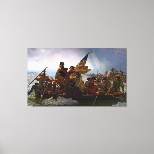 Lienzo Crossing Delaware 1776: General George Washington (Anverso)